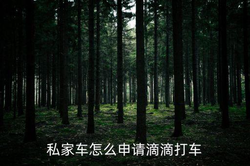 私家車怎么申請網(wǎng)約車，私家車怎么才能加入滴滴打車司機