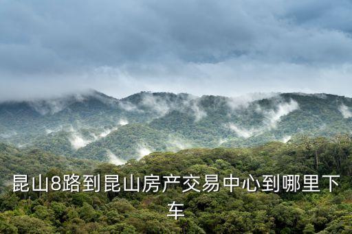 昆山8路到昆山房產(chǎn)交易中心到哪里下車