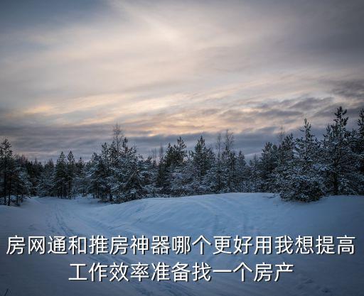 房網(wǎng)通和推房神器哪個更好用我想提高工作效率準(zhǔn)備找一個房產(chǎn)