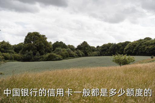 中國(guó)銀行信用卡額度，中國(guó)銀行的信用卡一般都是多少額度的