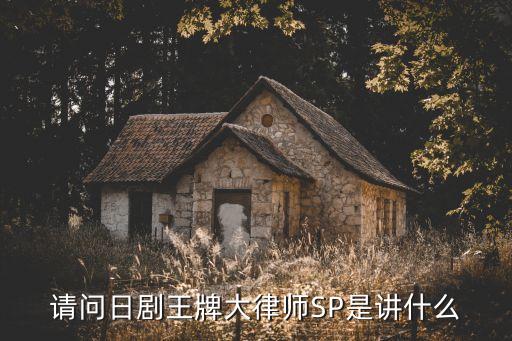王牌大律師，請問日劇王牌大律師SP是講什么