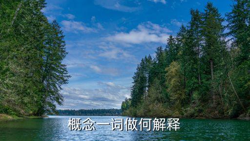 概念一詞做何解釋
