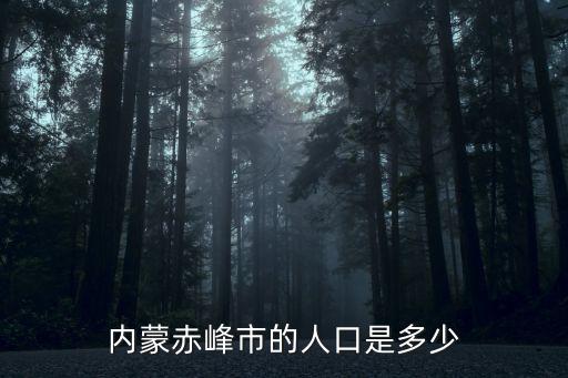 內(nèi)蒙赤峰市的人口是多少