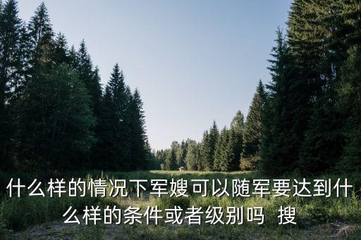 隨軍條件，哪些親屬可以隨軍