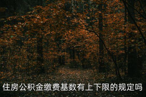 住房公積金繳費基數(shù)有上下限的規(guī)定嗎
