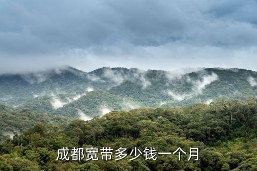 成都寬帶多少錢一個月