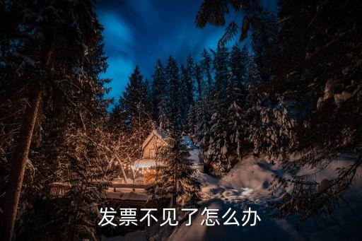 發(fā)票不見(jiàn)了怎么辦