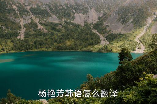 楊艷芳，楊艷芳韓語怎么翻譯