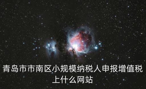 青島市市南區(qū)小規(guī)模納稅人申報(bào)增值稅上什么網(wǎng)站