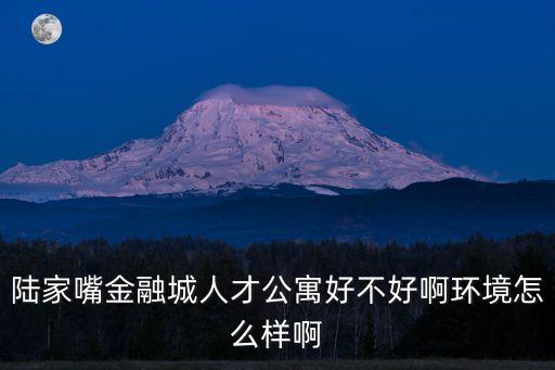陸家嘴金融城人才公寓好不好啊環(huán)境怎么樣啊