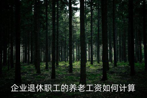 企業(yè)退休職工的養(yǎng)老工資如何計(jì)算