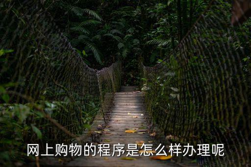 網(wǎng)上購物的程序是怎么樣辦理呢