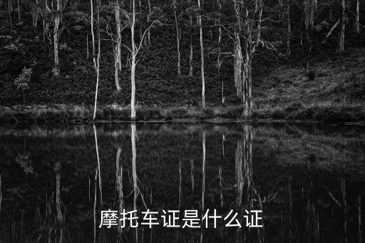 摩托車證是什么證