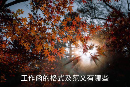 工作函的格式及范文有哪些