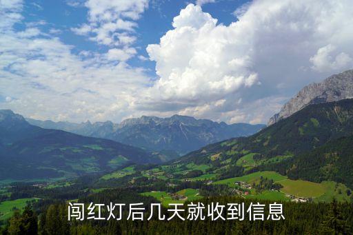 闖紅燈后幾天就收到信息