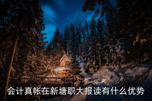 真賬，會計真帳在新塘職大報讀有什么優(yōu)勢