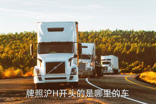 牌照滬H開頭的是哪里的車