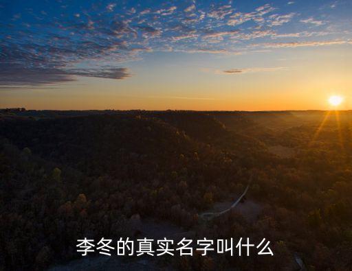 李冬，李冬的真實(shí)名字叫什么