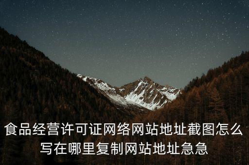 食品經(jīng)營(yíng)許可證網(wǎng)絡(luò)網(wǎng)站地址截圖怎么寫在哪里復(fù)制網(wǎng)站地址急急