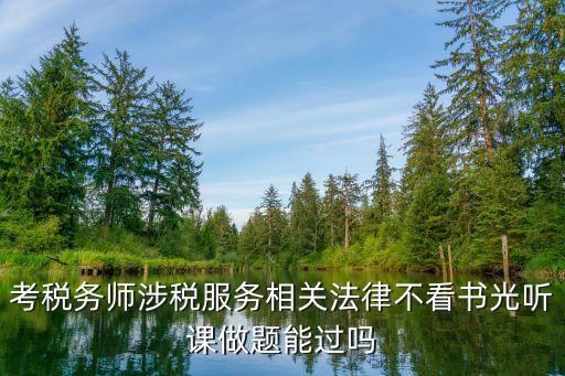 考稅務(wù)師涉稅服務(wù)相關(guān)法律不看書光聽課做題能過嗎