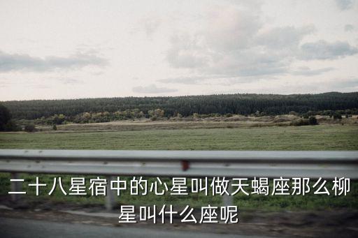 二十八星宿中的心星叫做天蝎座那么柳星叫什么座呢