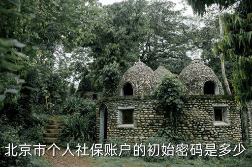 北京市個人社保賬戶的初始密碼是多少