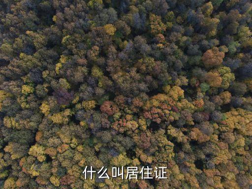 什么叫居住證