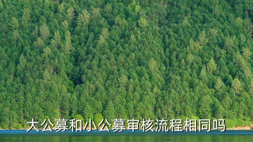 大公募和小公募審核流程相同嗎