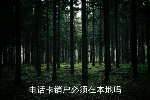 注銷手機(jī)號必須去當(dāng)?shù)貭I業(yè)廳嗎，電話卡銷戶必須在本地嗎