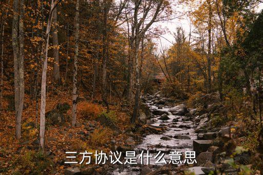 三方協(xié)議書，三方協(xié)議具體指什么