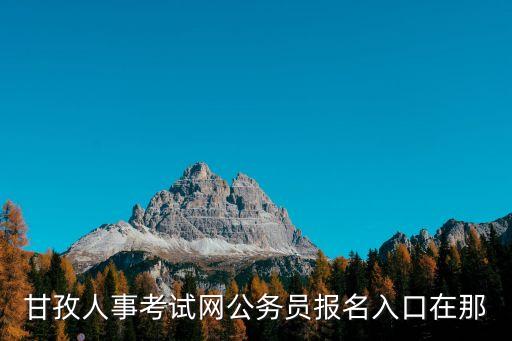 甘孜人事考試網(wǎng)公務(wù)員報(bào)名入口在那