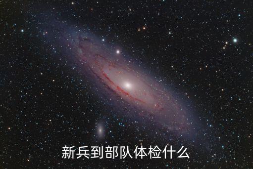 新兵到部隊體檢什么