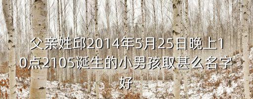 邱斌，男寶寶的爸爸姓邱叫什么名字好呢