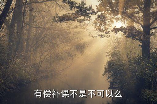 有償補課不是不可以么