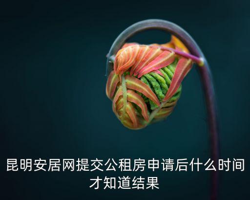 昆明安居網(wǎng)提交公租房申請(qǐng)后什么時(shí)間才知道結(jié)果