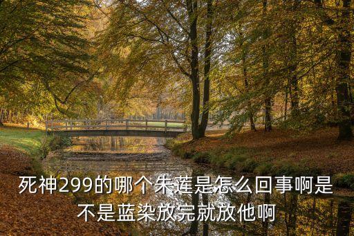 死神299的哪個朱蓮是怎么回事啊是不是藍染放完就放他啊