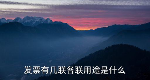 發(fā)票有幾聯(lián)各聯(lián)用途是什么