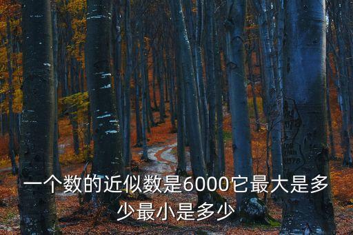 6000，一個(gè)數(shù)的近似數(shù)是6000它最大是多少最小是多少