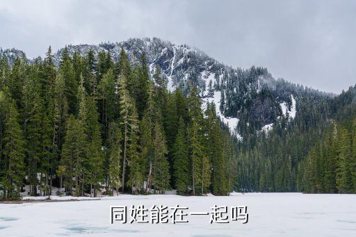 同姓能在一起嗎
