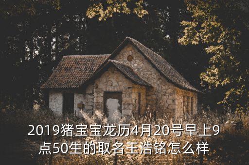 2019豬寶寶龍歷4月20號早上9點50生的取名王浩銘怎么樣
