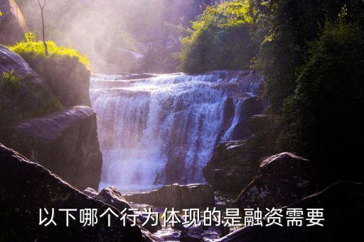以下哪個行為體現的是融資需要