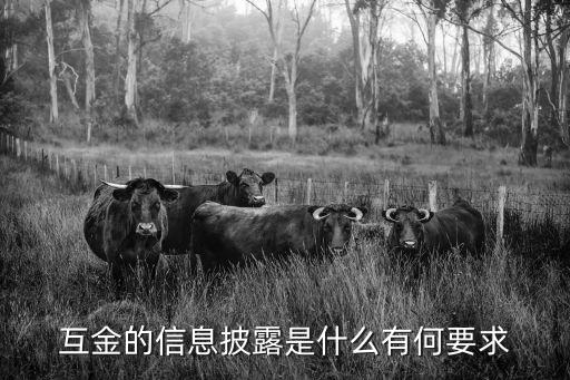 互金的信息披露是什么有何要求