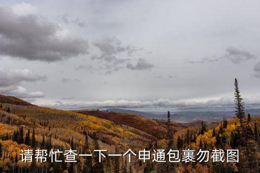 鄧文英，請(qǐng)幫忙查一下一個(gè)申通包裹勿截圖