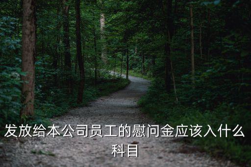發(fā)放給本公司員工的慰問金應(yīng)該入什么科目