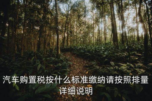 購(gòu)置稅政策，車輛購(gòu)置稅怎么算的