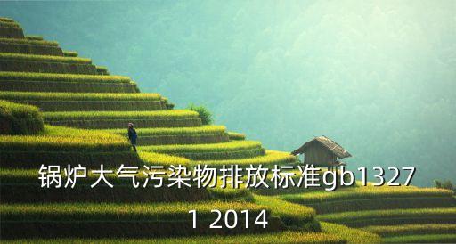 鍋爐大氣污染物排放標準gb13271 2014