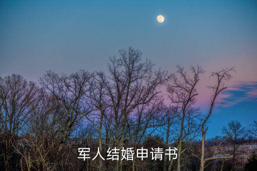軍人結(jié)婚申請書