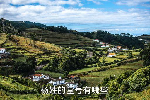 楊姓的堂號(hào)有哪些