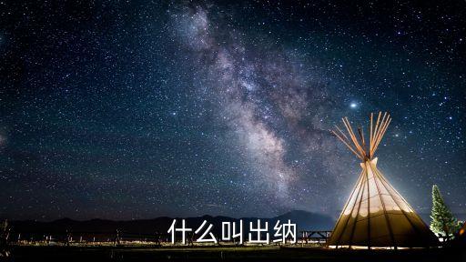 出納，什么叫出納