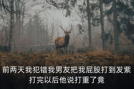 前兩天我犯錯我男友把我屁股打到發(fā)紫打完以后他說打重了竟